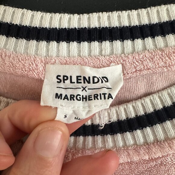 Splendid x Margherita Terry Cloth Bright Asymmetrical Pullover, Small - Picture 8 of 10